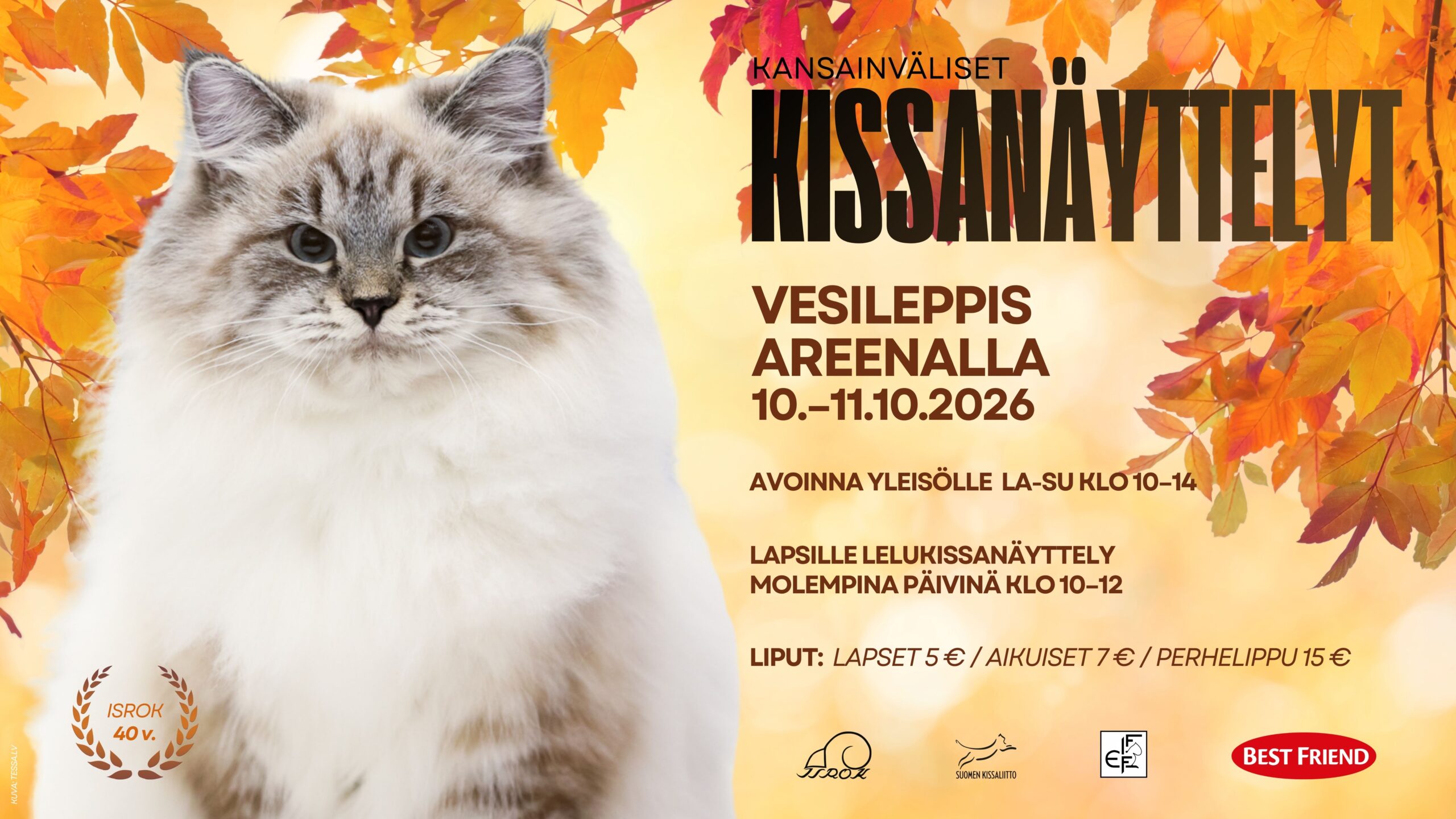 ISROKin syysnäyttely Leppävirta Areenalla 10. ja 11.10.2026